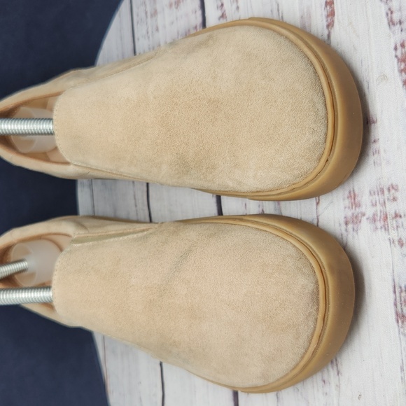 Birkenstock Oswego Suede Slip on Loafers Tan Sandcastle Size 39 - Picture 4 of 11